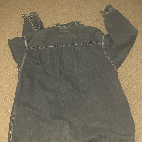 Vintage Eddie Bauer Button Down Denim Shirt XXL - Picture 4 of 4